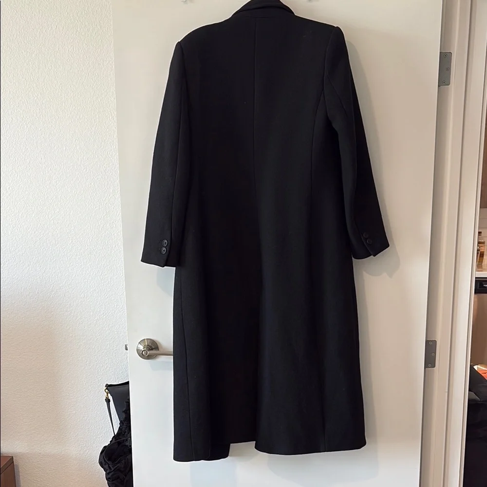 Zara Black Long Coat - Picture 4 of 7